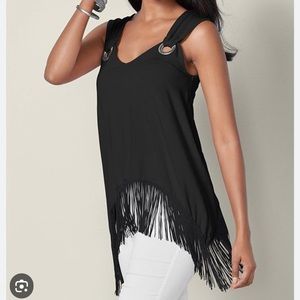 Venus fringe top Medium NWOT